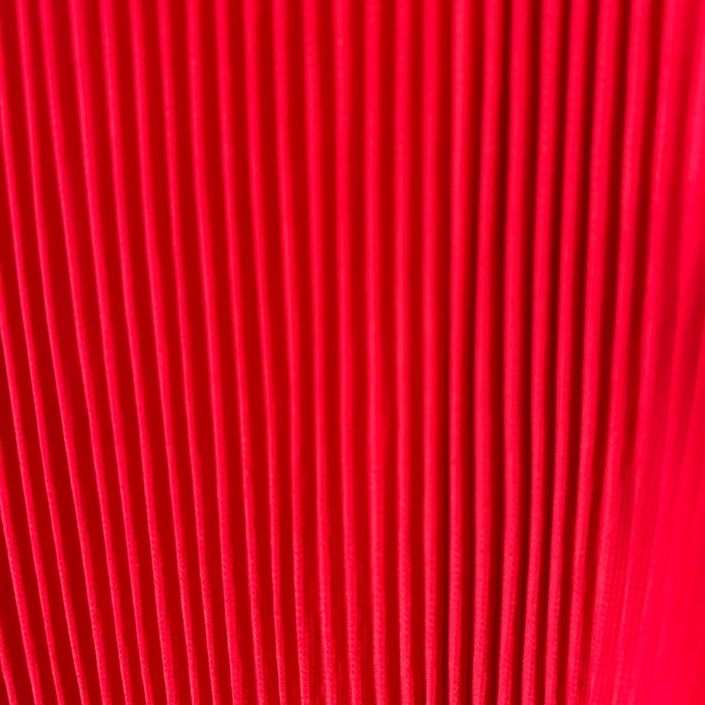 INC Red cold shoulder, pleated blouse. Size XL. - Picture 5 of 9